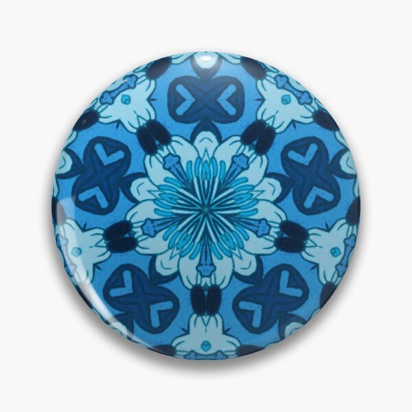 Item preview, Indigo Blue Floral Chinese Tile Pattern designed and sold by Marymarice.