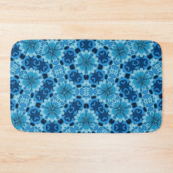 Item preview, Indigo Blue Floral Chinese Tile Pattern designed and sold by Marymarice.