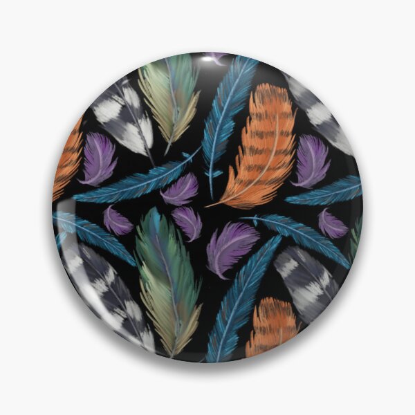 Item preview, The Feathers pattern 7 black designed and sold by AnnCamellia.
