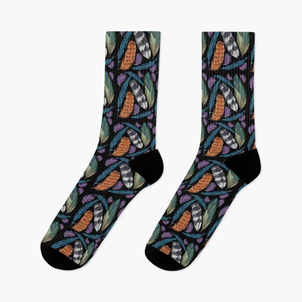 Item preview, The Feathers pattern 7 black designed and sold by AnnCamellia.