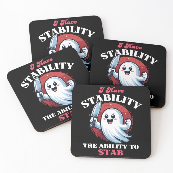 Item preview, Have Stability The Ability To Stab - Cute Ghost designed and sold by Kawaii-n-Spice.