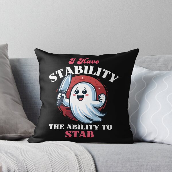 Item preview, Have Stability The Ability To Stab - Cute Ghost designed and sold by Kawaii-n-Spice.