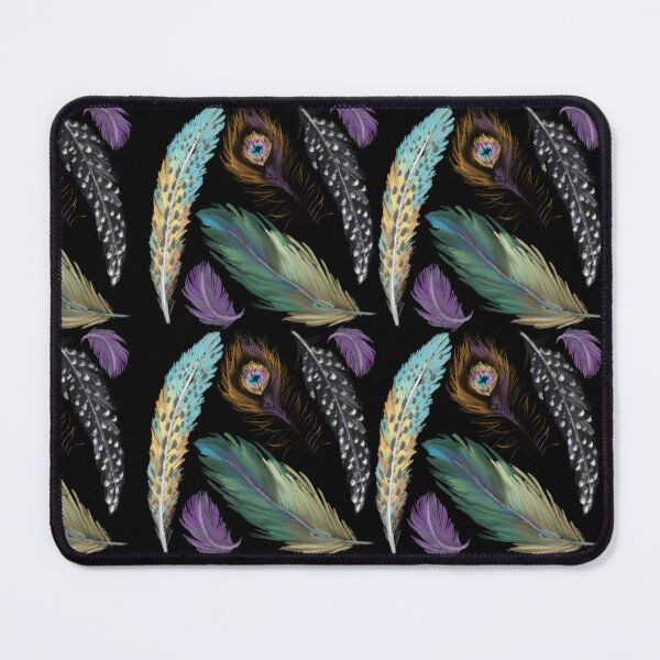 Item preview, The Feathers pattern 8 black designed and sold by AnnCamellia.