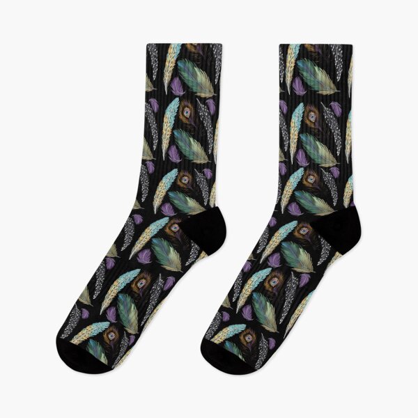 Item preview, The Feathers pattern 8 black designed and sold by AnnCamellia.