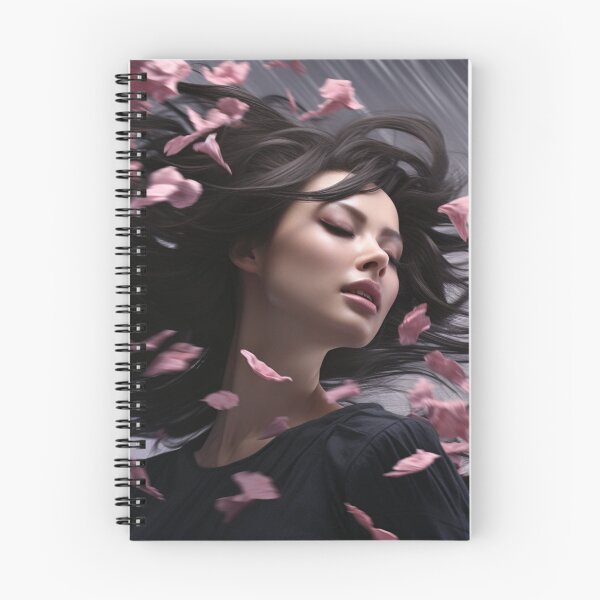 Item preview, asian woman surrounded by flowers designed and sold by Marie Colençon.