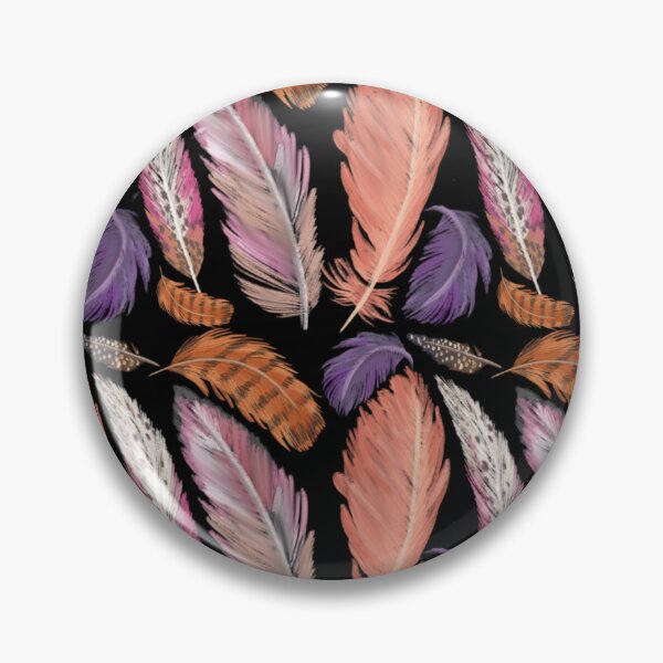 Item preview, The Feathers pattern 9 black designed and sold by AnnCamellia.