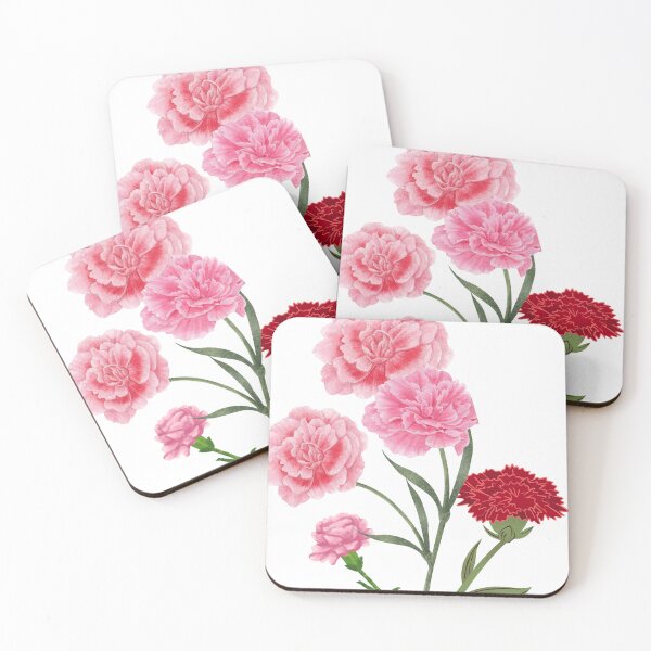 Item preview, Pink Maroon Carnations Flowers designed and sold by Hinny8.