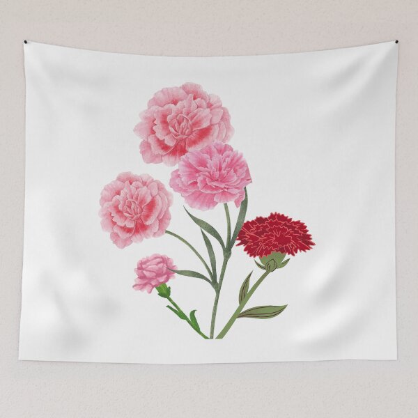 Item preview, Pink Maroon Carnations Flowers designed and sold by Hinny8.