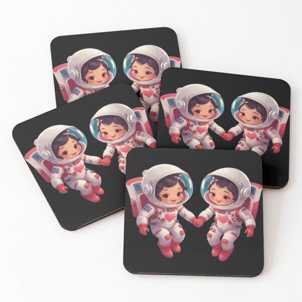 Item preview, Cute Astronaut Couple in Space designed and sold by BaisaStudio.