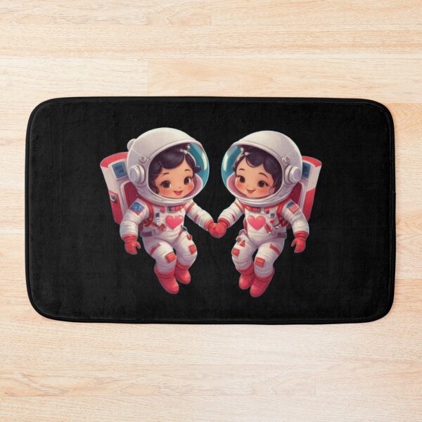 Item preview, Cute Astronaut Couple in Space designed and sold by BaisaStudio.