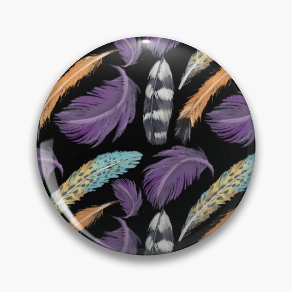 Item preview, The Feathers pattern 10 black designed and sold by AnnCamellia.