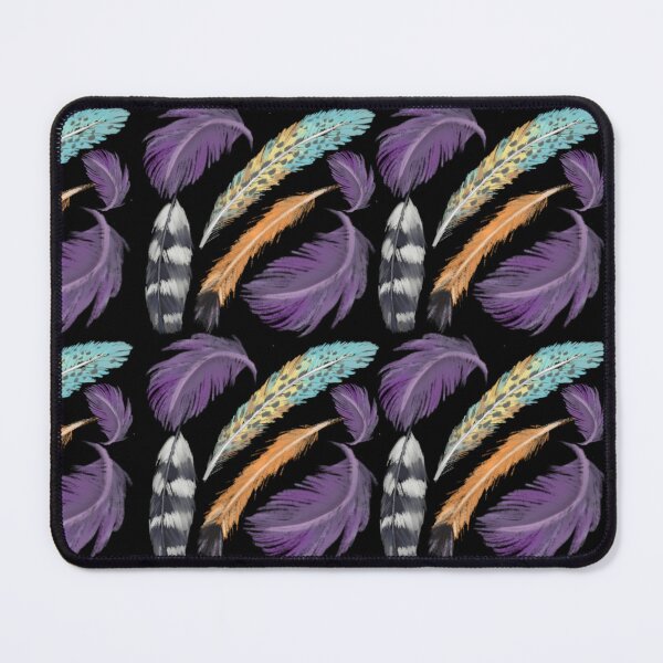 Item preview, The Feathers pattern 10 black designed and sold by AnnCamellia.