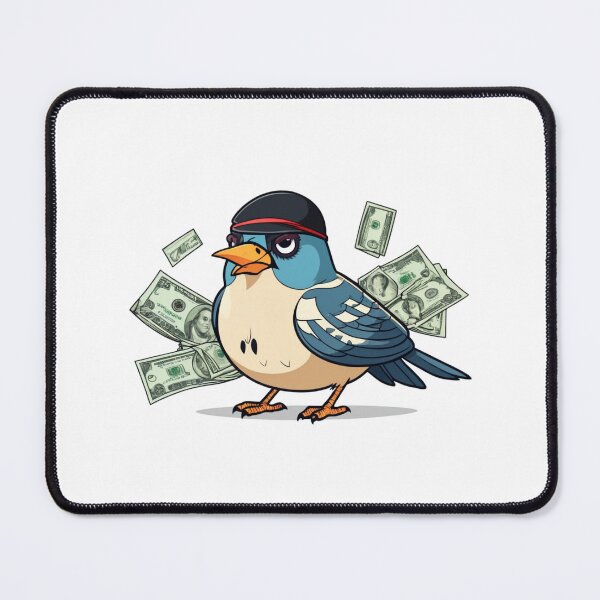 Item preview, blue bird with white and money in the background designed and sold by stickersvnzla.