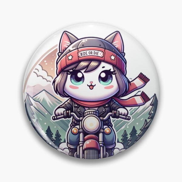 Item preview, Kitty on motorcycle ,Girls on wheels designed and sold by gwiggington.