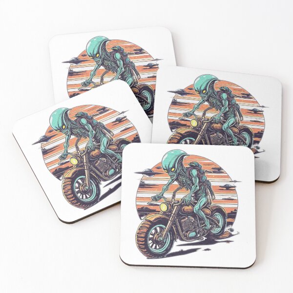 Item preview, alien riding a motor bike designed and sold by jnsmerchstore.