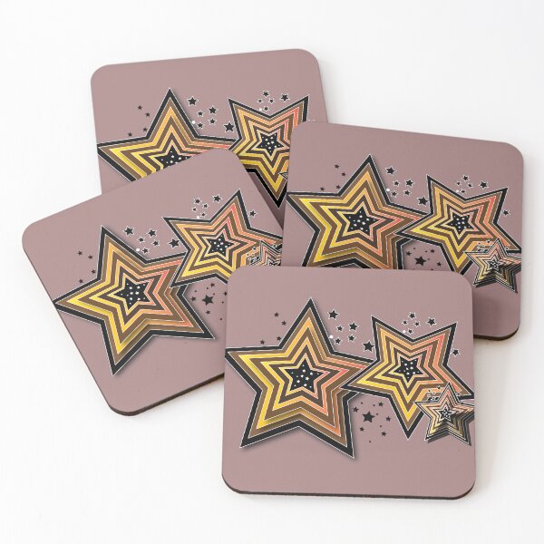 Item preview, A beautiful image of three stars with intricate designs and patterns, each star is outlined with multiple layers creating a 3D effect designed and sold by Dhamm  Jyoti.