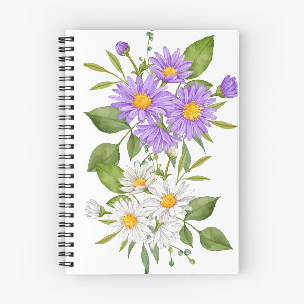 Item preview, Purple  White Aster Flowers designed and sold by Hinny8.