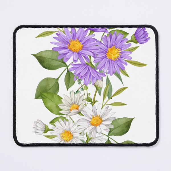 Item preview, Purple  White Aster Flowers designed and sold by Hinny8.
