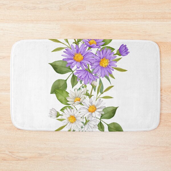 Item preview, Purple  White Aster Flowers designed and sold by Hinny8.