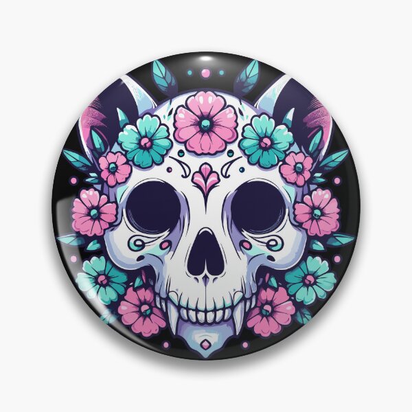 Item preview, Pastel Goth Cat Skull  designed and sold by Kawaii-n-Spice.