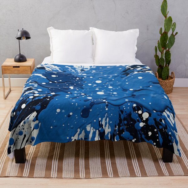 Item preview, Cobalt blue paint splatter pattern designed and sold by dcrc.