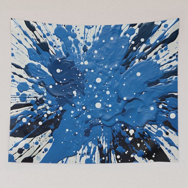 Item preview, Cobalt blue paint splatter pattern designed and sold by dcrc.