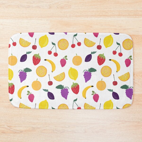 Item preview, Market fruits pattern in white designed and sold by Blooming June Design.