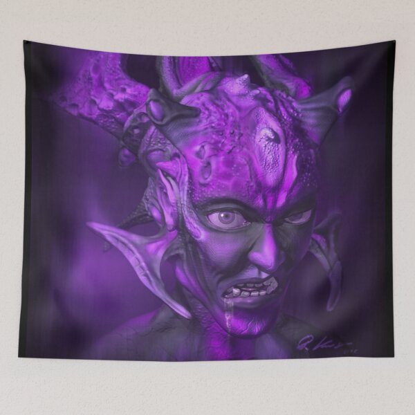 Item preview, The Evil - Fantasy Alien 3D Illustration - purple Version designed and sold by KairoDesign.
