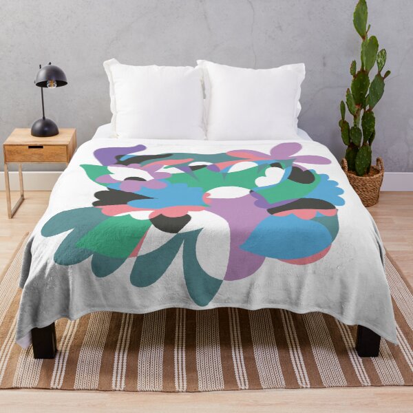 Item preview, Violet abstract flowers designed and sold by delostantos.