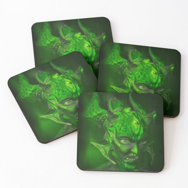 Item preview, The Evil - Fantasy Alien 3D Illustration - green Version designed and sold by KairoDesign.