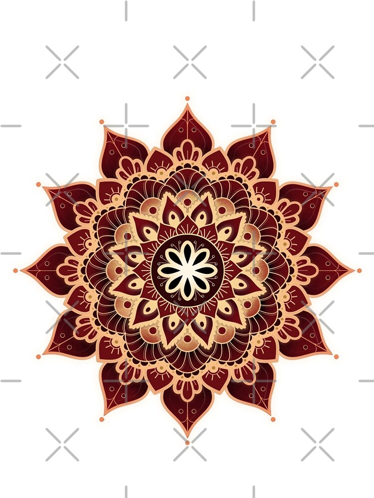 Aperçu 4 sur 4. Robe trapèze avec l'œuvre Mandala du Chakra Racine (série) créée et vendue par AudreyJanvier.
