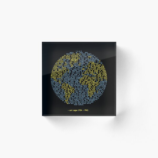 Pale Blue Dot Acrylic Block