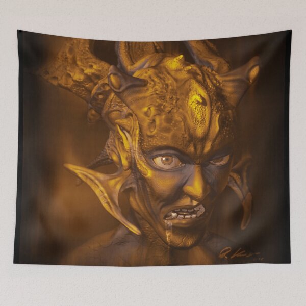 Item preview, The Evil - Fantasy Alien 3D Illustration - yellow Version designed and sold by KairoDesign.