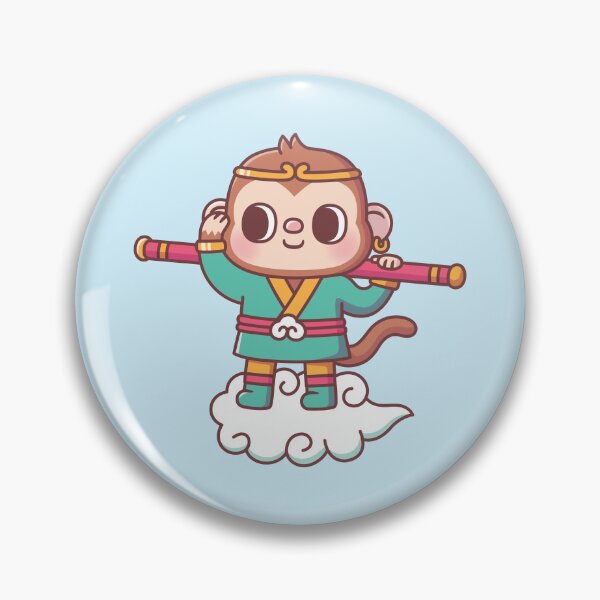 Item preview, Cute Monkey Sun Wu Kong On Flying Cloud designed and sold by rustydoodle.