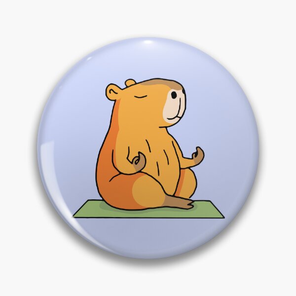 Item preview, Capybara doing meditation or yoga designed and sold by treewitheyes.