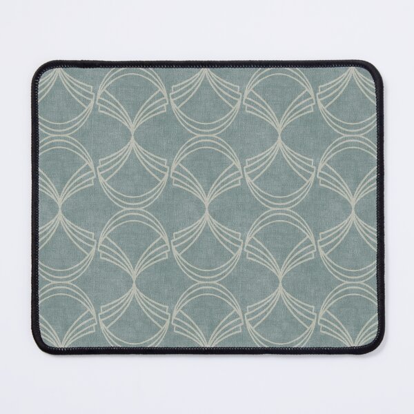 Item preview, Quiet Deco Abstract Linework Shells Grey Blue Pattern designed and sold by micklyn.