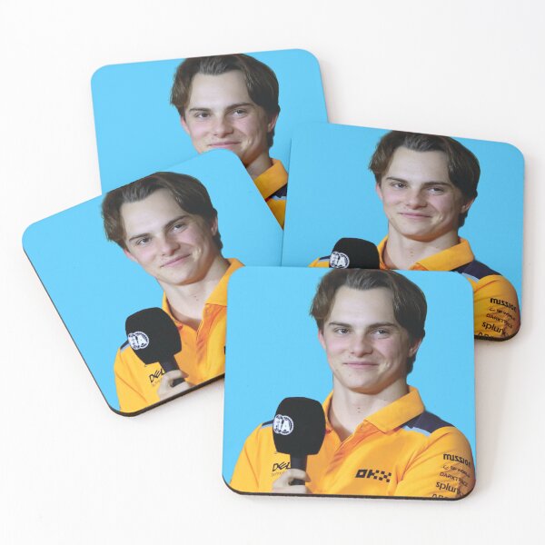 Item preview, Oscar Piastri F1 Driver in McLarenF1 Clothes with a Mic Norris Teammate designed and sold by FormulaGTee1.