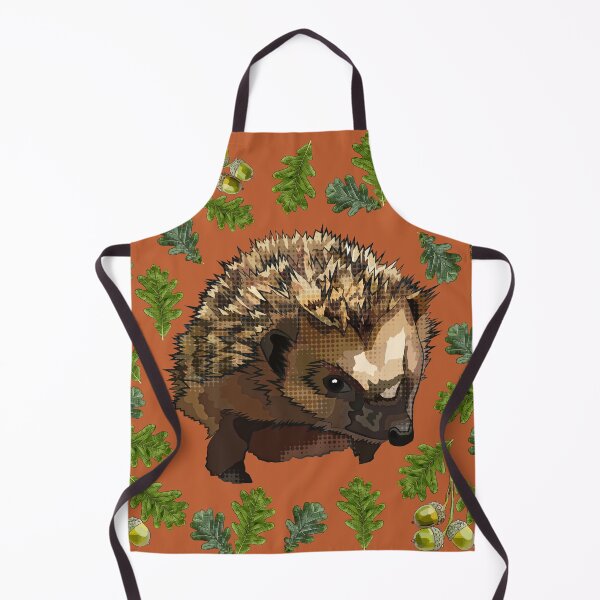 Item preview, Hedgehog with Oak Leaves Acorns by BeeFoxTree (Terracotta orange) designed and sold by BeeFoxTree.
