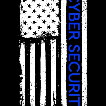 Imagen de la obra Cyber Security American Flag Hacker Cybersecurity Gear de DynamicDesign