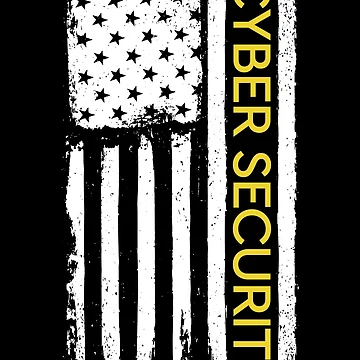 Imagen de la obra Cyber Security American Flag Hacker Cybersecurity Gear de DynamicDesign