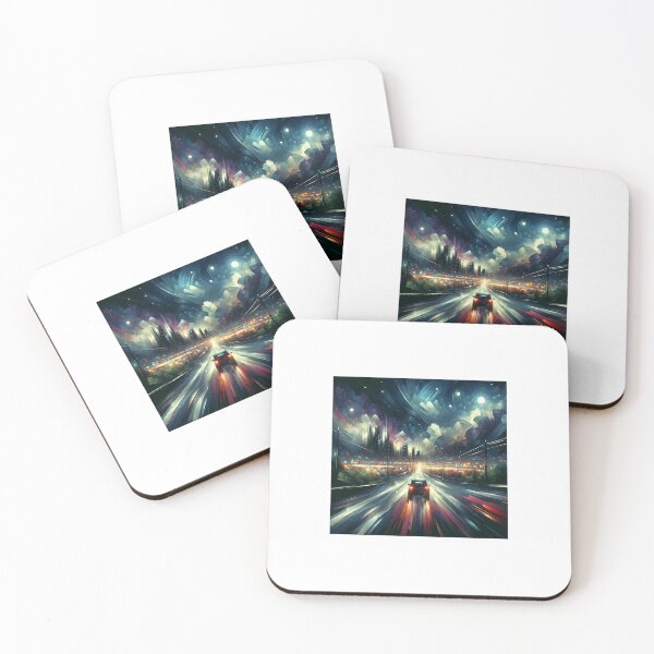 Item preview, Abstract Late Night Drive at Midnight (City) designed and sold by timelessmystery.