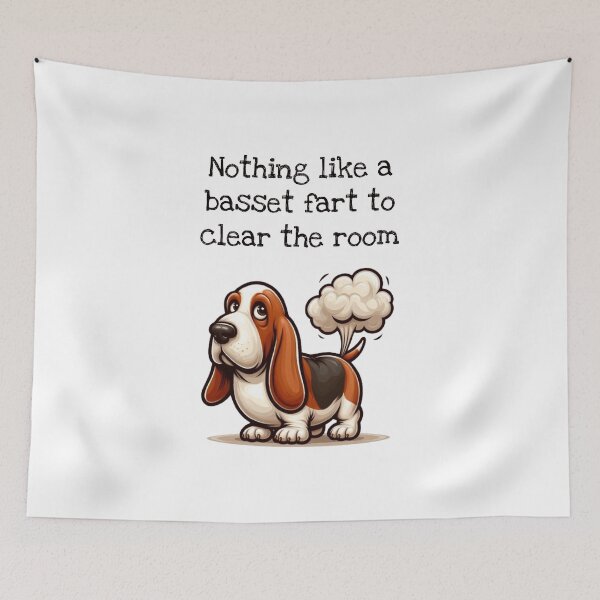 Item preview, Farting Basset Hound designed and sold by HeadTurningArt.