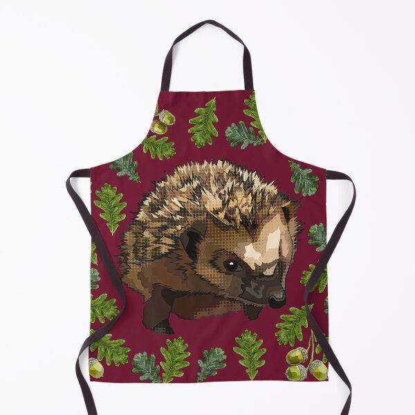Item preview, Hedgehog with Oak Leaves Acorns by BeeFoxTree (Crimson red) designed and sold by BeeFoxTree.