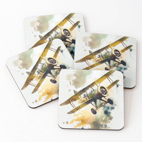 Item preview, A Classic Biplane In Flight Original Digital Art Poster Print designed and sold by Peek-Designs.