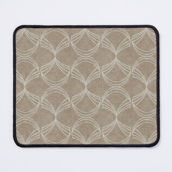 Item preview, Quiet Deco Abstract Linework Shells Neutral Tan Pattern designed and sold by micklyn.