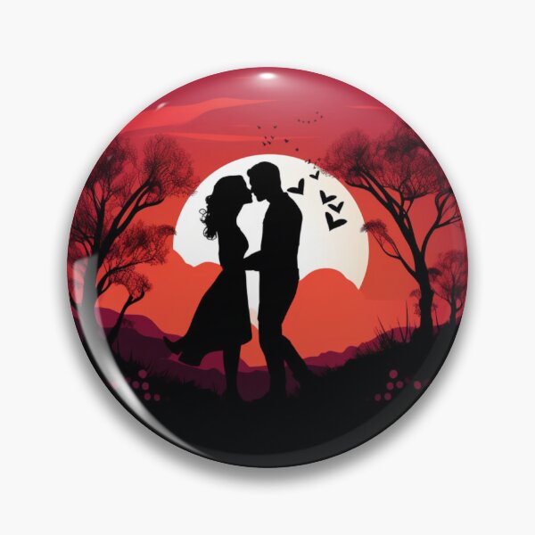 Item preview, Couple in love against the moon designed and sold by Vilemo.