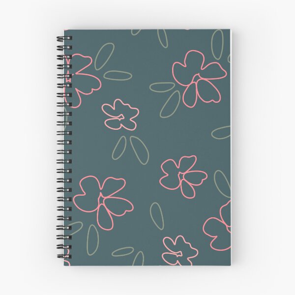 Item preview, Floral verde azulado y rosa, floral neón, dibujo lineal floral designed and sold by erinpixie.