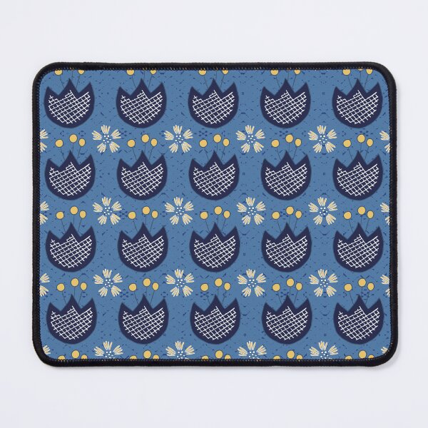 Item preview, Dark blue tulips on blue - seamless pattern designed and sold by colorofmagic.