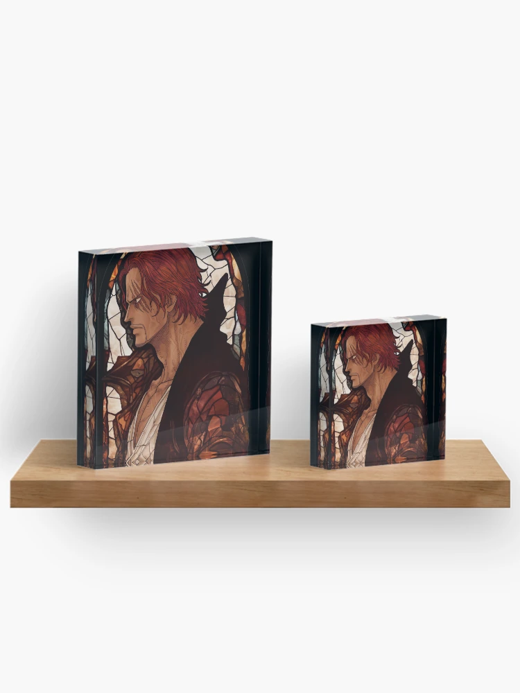 Aperçu 3 sur 5. Bloc acrylique avec l'œuvre Vitrail Cheveux Rouges créée et vendue par SchellStation.