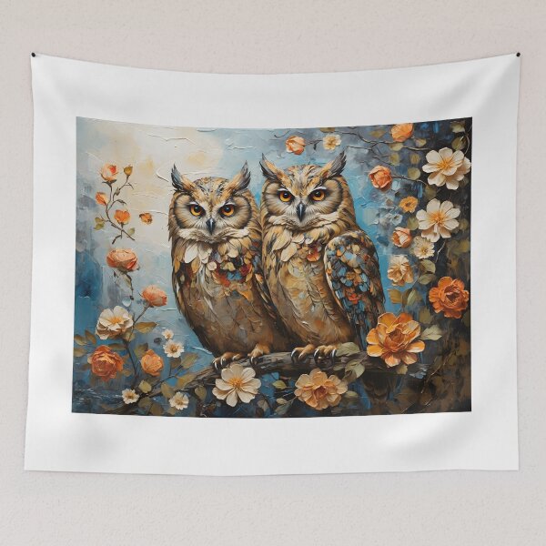 Item preview, Owl and flowers designed and sold by enhan.